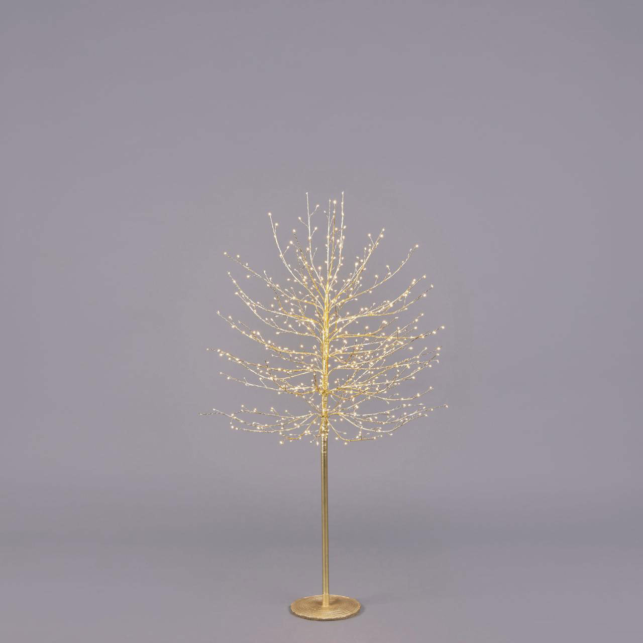 EDG Enzo De Gasperi Faggio Albero di Natale Luminoso con 580 LED Oro 150cm Metallo