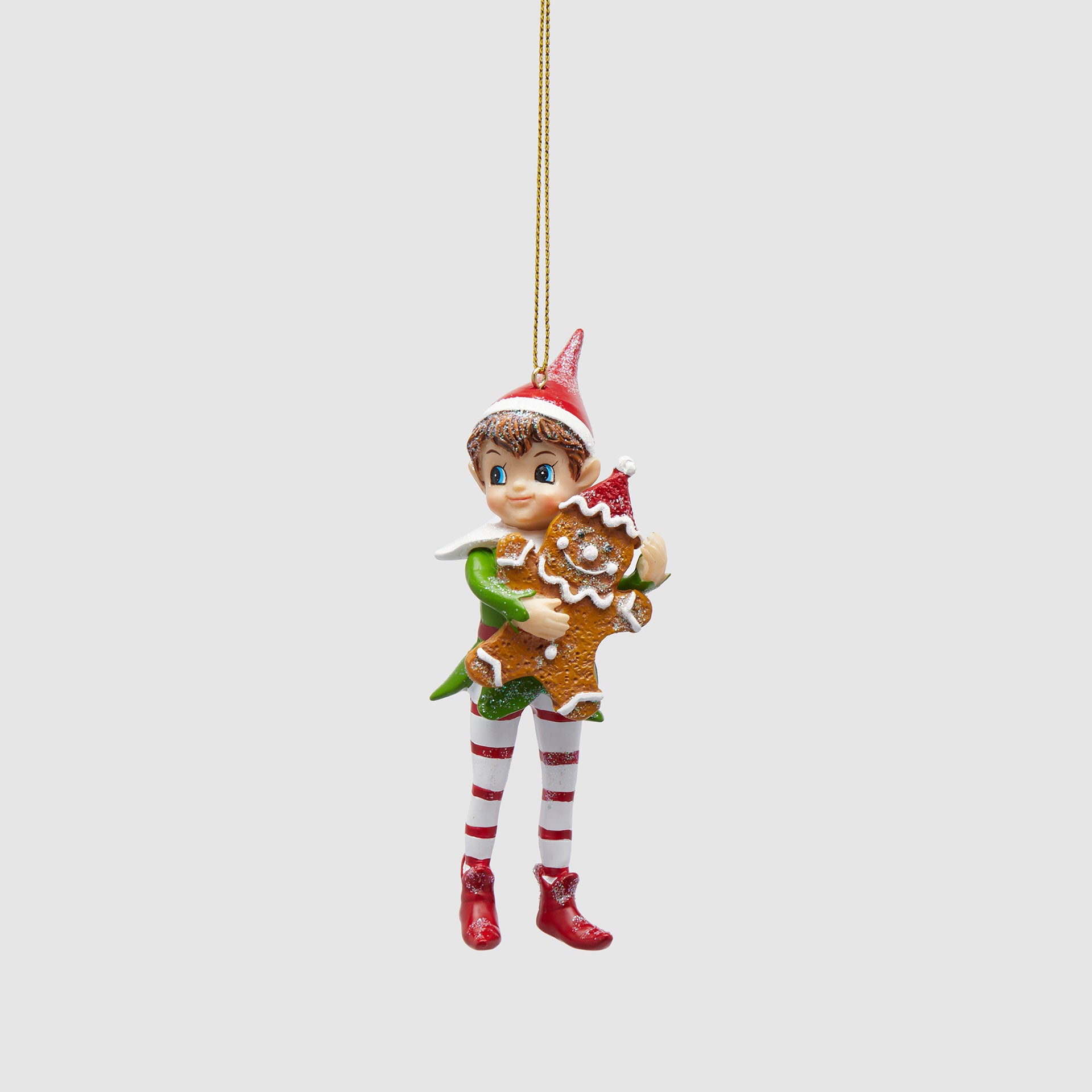 EDG Enzo De Gasperi Pendaglio Addobbo per Albero di Natale Elfo 13cm Resina