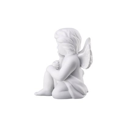 ROSENTHAL Statuina Figurina Angelo con Cerbiatto Bambi 10x9cm Porcellana