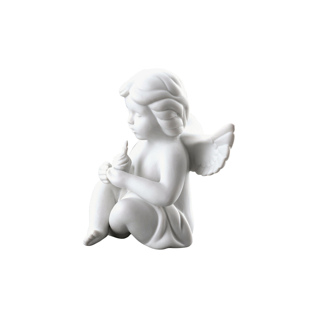 ROSENTHAL Statuina Figurina Angelo con Torta 10x9cm Porcellana