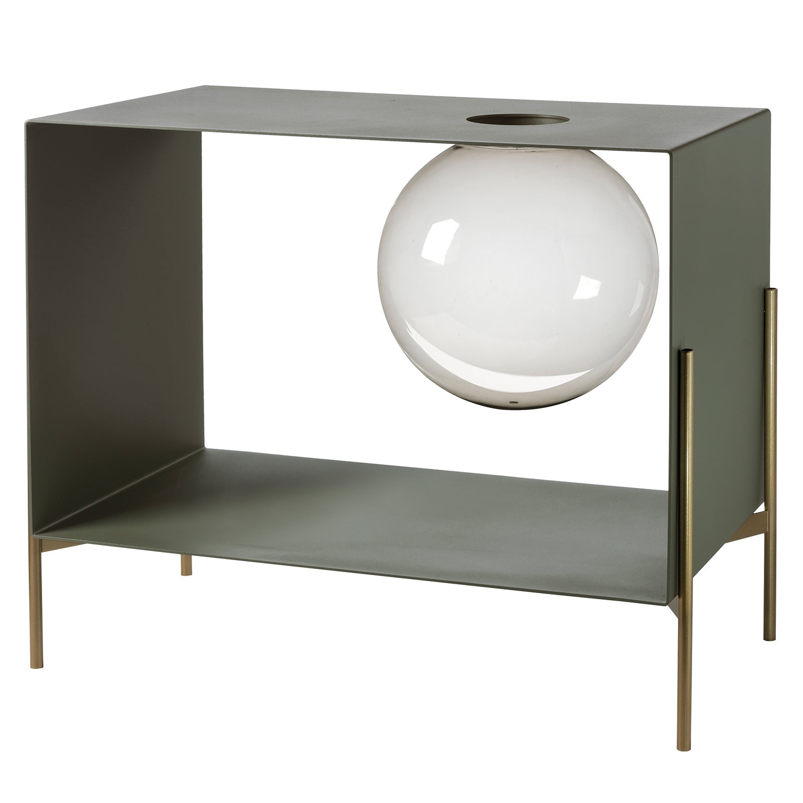 ARTI &amp; MESTIERI Mobile da Soggiorno di Design Globe Grande Giada Base Oro Laccato