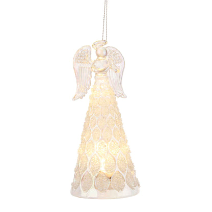 BIZZOTTO Christmas Decoration Christmas Angel Glass 15cm Reflex LED