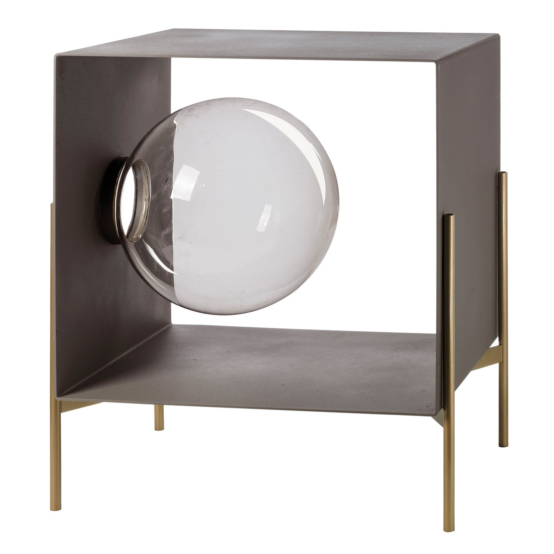 ARTI &amp; MESTIERI Mobile da Soggiorno di Design Globe Piccolo Fango Base Oro Laccato