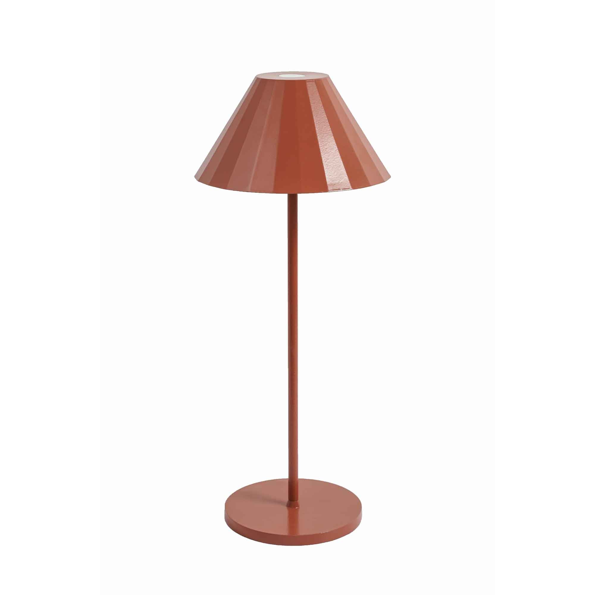 PALAIS ROYAL Lucignola Lampada in Metallo LED Touch Ricaricabile 35cm Terracotta