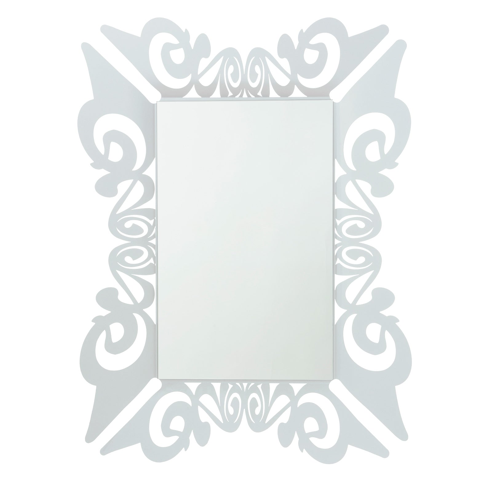 ARTI &amp; MESTIERI Specchio da Parete Decorato Vanity Bianco Marmo