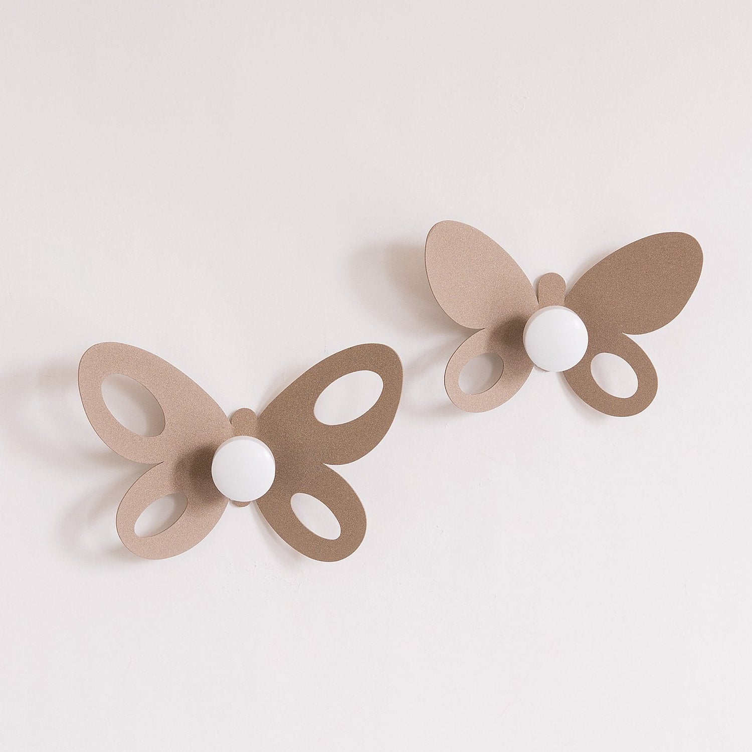 ARTI &amp; MESTIERI Set Ganci Appendiabiti di Design Butterfly (2Pz) Beige