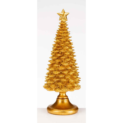 LAMART Christmas Tree with Star Christmas Decoration 42cm Gold Resin