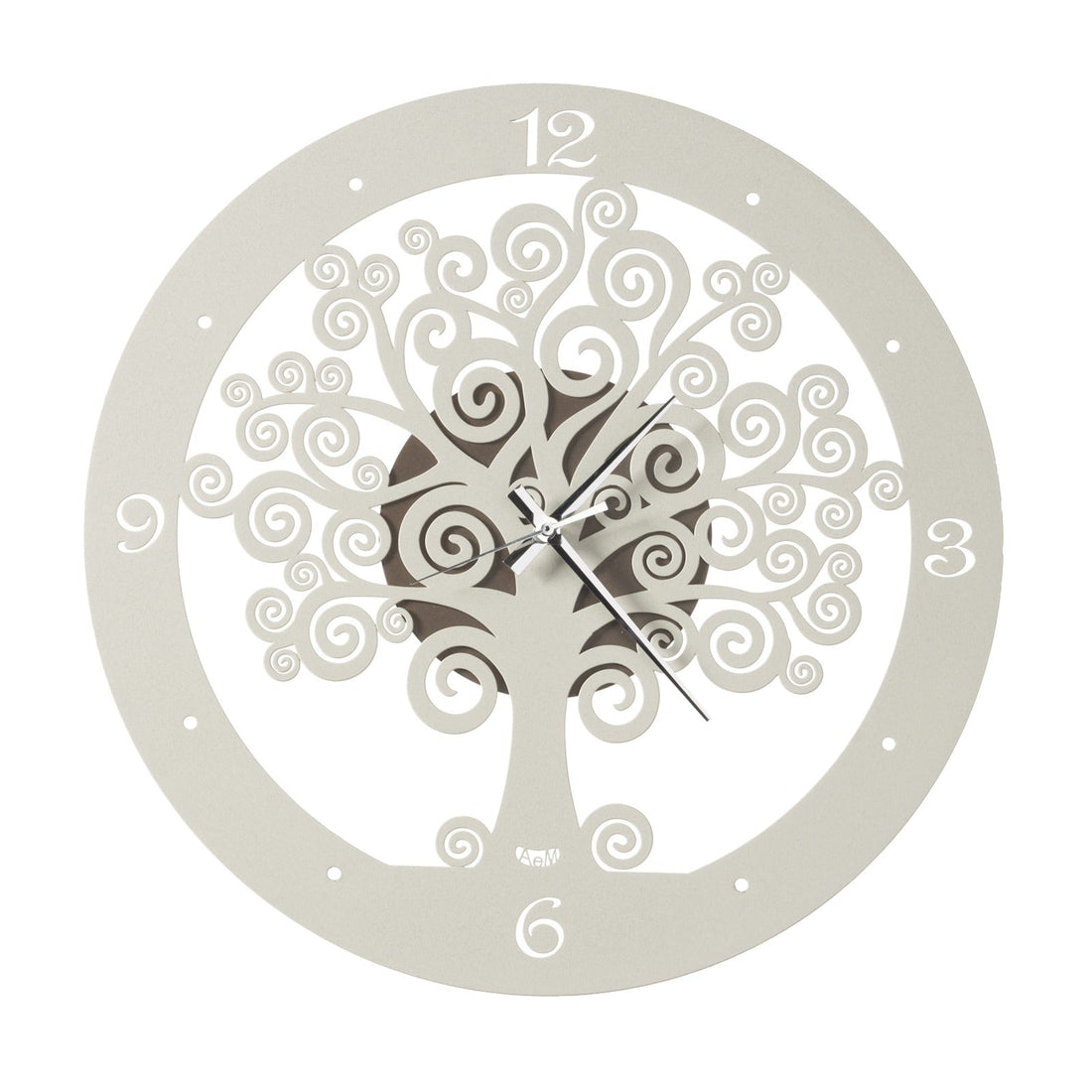 ARTI &amp; MESTIERI Orologio da Parete Particolare Albero Della Vita Piccolo Bronzo E Avorio