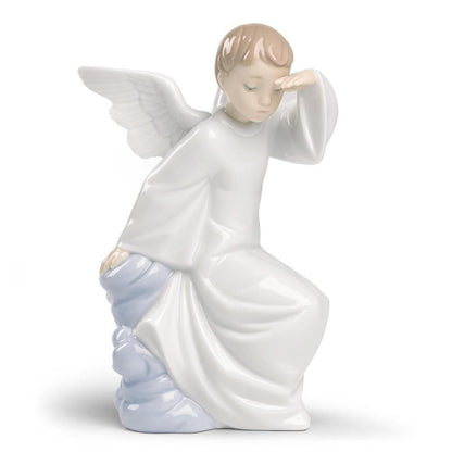 NAO - Figura Statua Statuina Porcellana Angelo Custode 16x10cm Natale 02001597