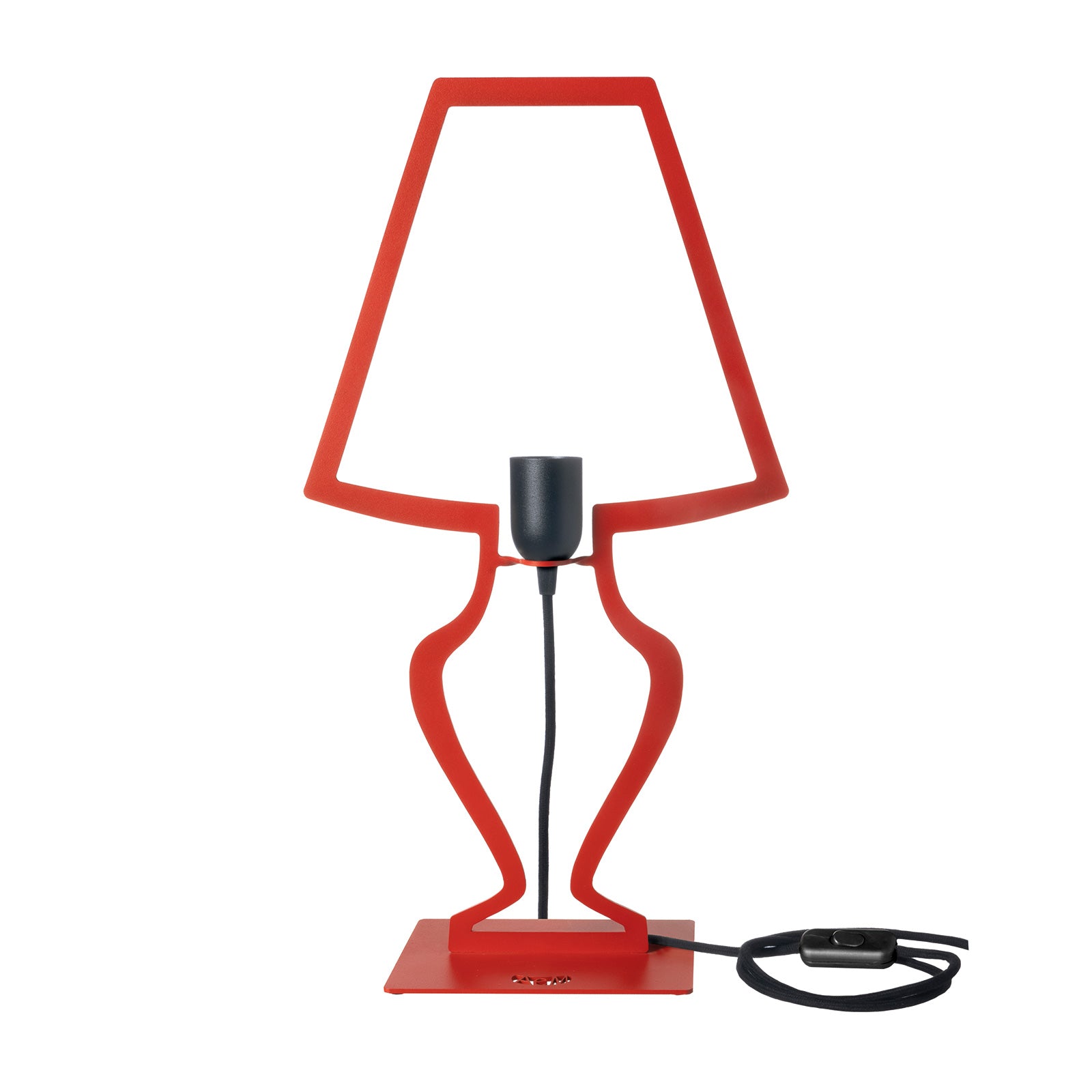 ARTI &amp; MESTIERI Lampada da Tavolo Design Silhouette Grande Rosso