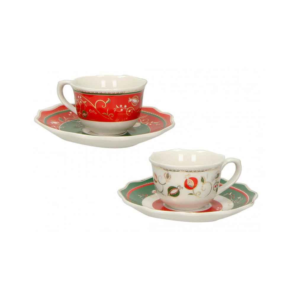 BRANDANI Festive Time Set of 2 Coffee Cups for Christmas Table