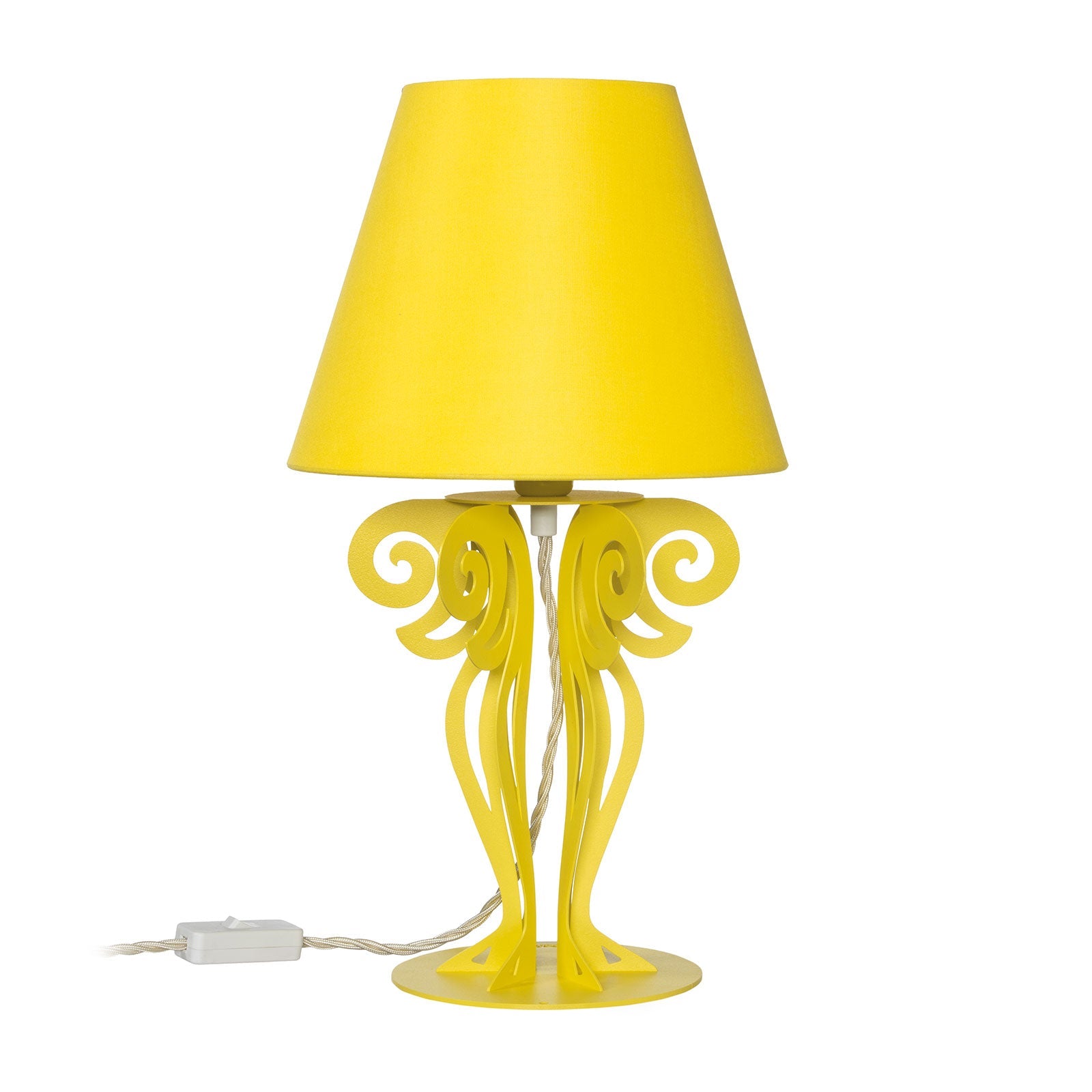 ARTI &amp; MESTIERI Lampada da Tavolo Colorata con Paralume Circeo Pop Giallo Paralume Giallo