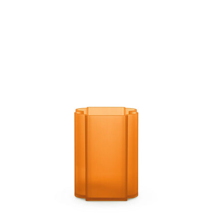 KARTELL Okra Vaso Basso 24x18cm Arancio PMMA Riciclato