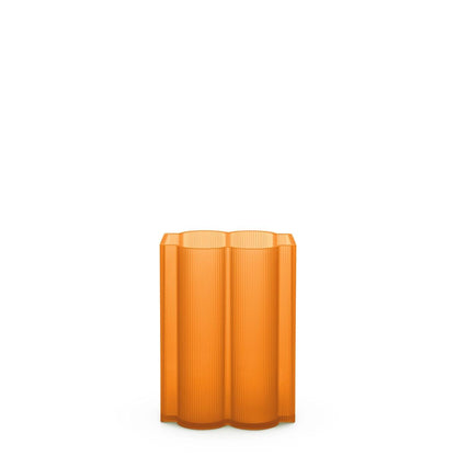 KARTELL Okra Vaso Basso 24x18cm Arancio PMMA Riciclato