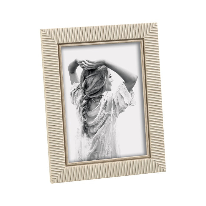 MASCAGNI CASA Portafoto Cornice in Materiale Plastico 15x20cm Beige