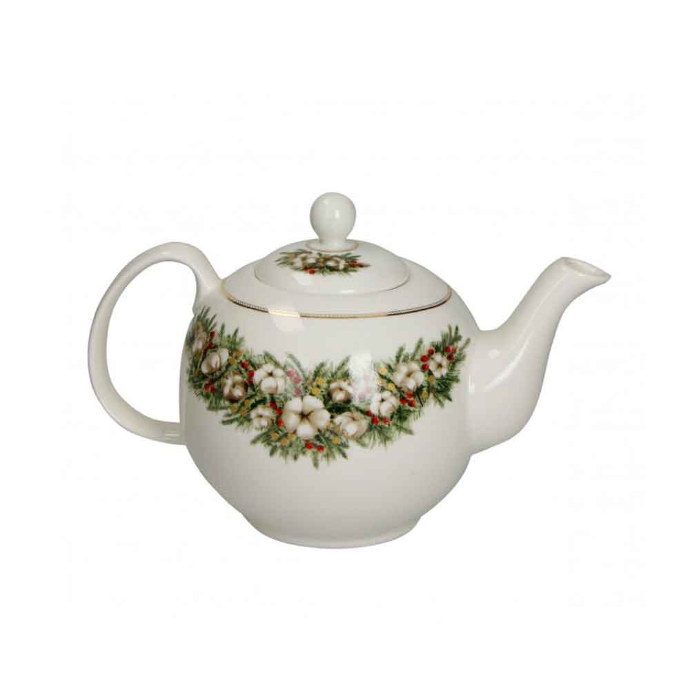 BRANDANI Batuffoli Christmas Teapot Porcelain Christmas Table