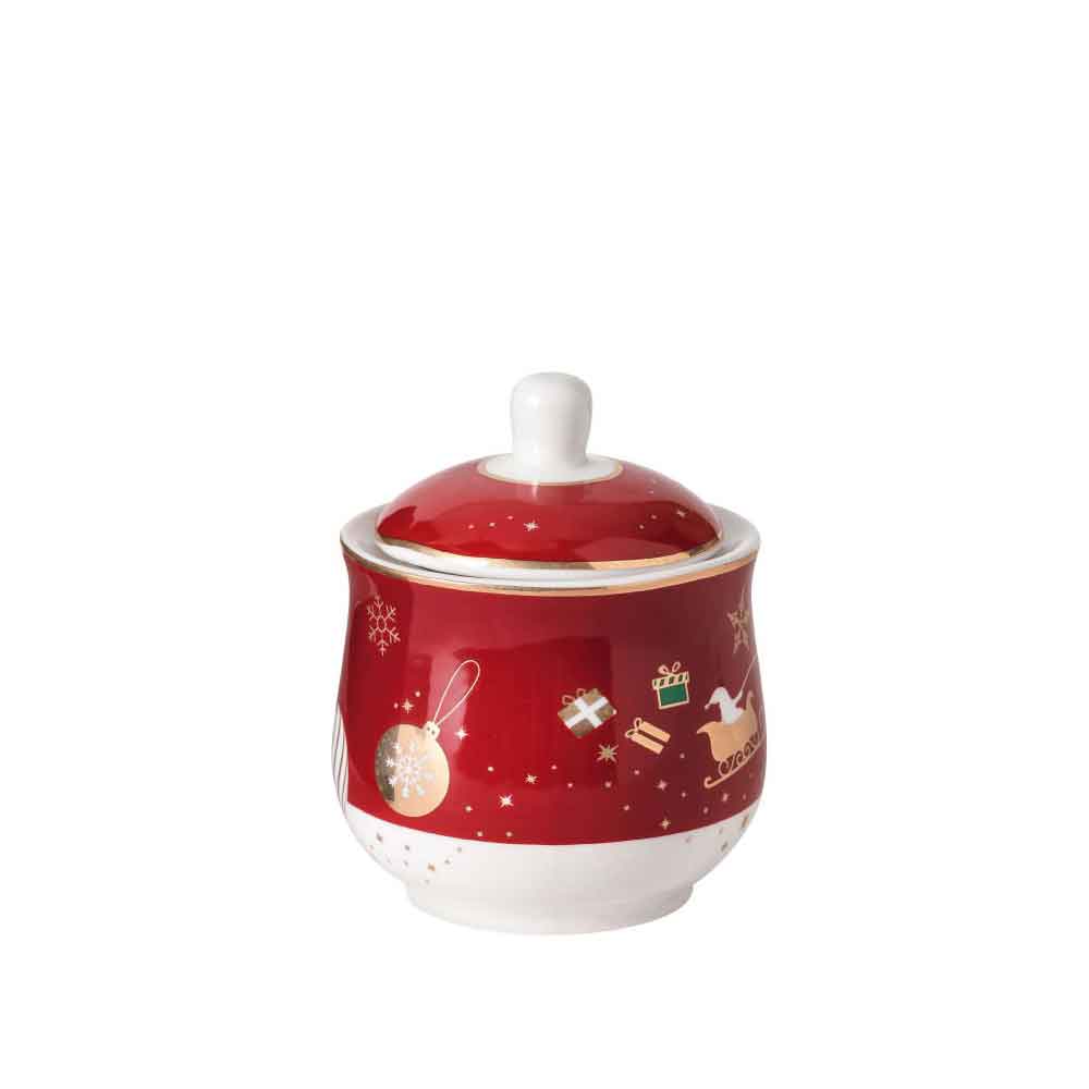 BRANDANI Alleluia Sugar Bowl Christmas Table Christmas 10cm Porcelain