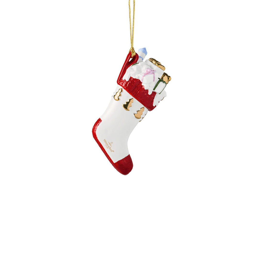 VILLEROY &amp; BOCH Annual Ornaments 2024 Addobbo per Albero di Natale Stivale 13cm Porcellana