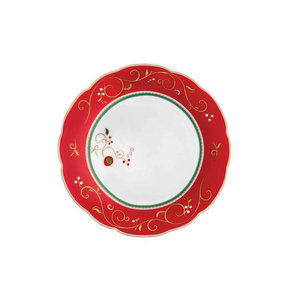 BRANDANI Party Time Table Service Plates 18 Pieces Christmas Porcelain