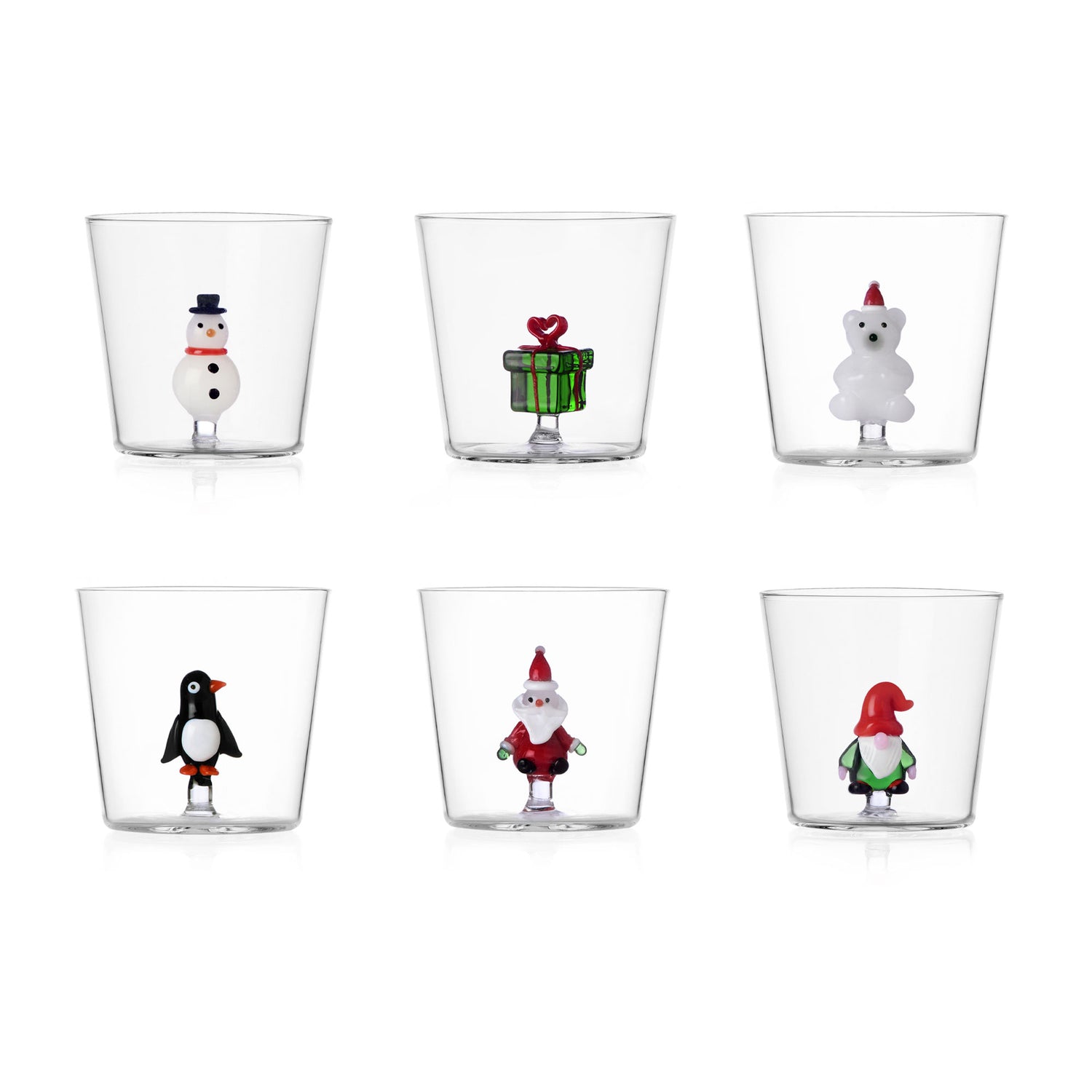 ICHENDORF Christmas Tales Set 6 Pezzi Bicchieri Tumbler 350ml Vetro Borosilicato