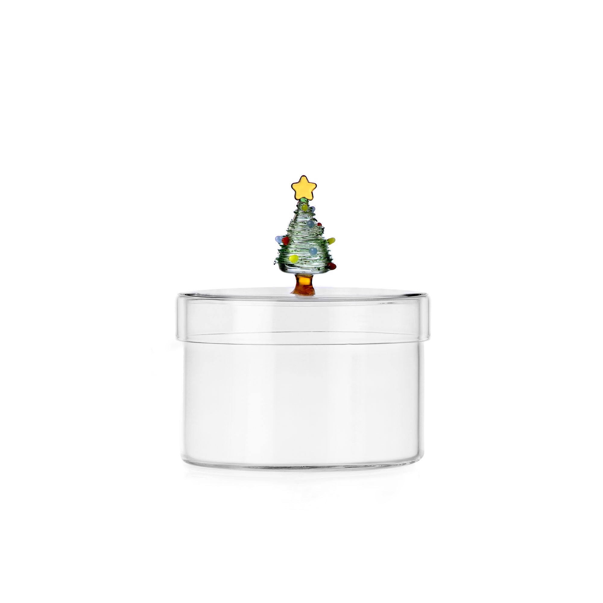 ICHENDORF Christmas Tales Scatola per Biscotti Albero di Natale con Stella 13,5x13cm Vetro Borosilicato