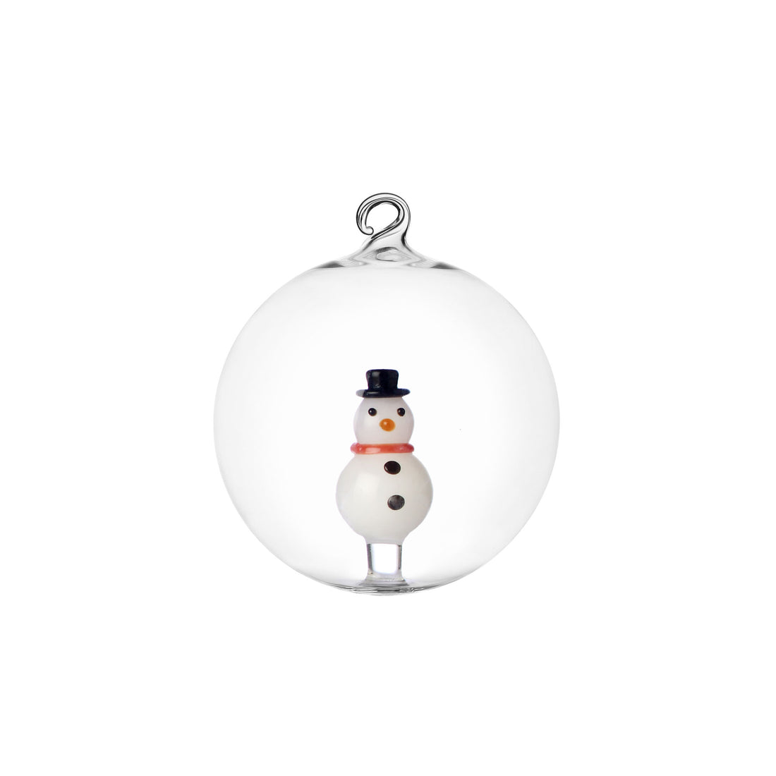 ICHENDORF Christmas Tales Pallina Sfera con Pupazzo di Neve 8cm Vetro Borosilicato