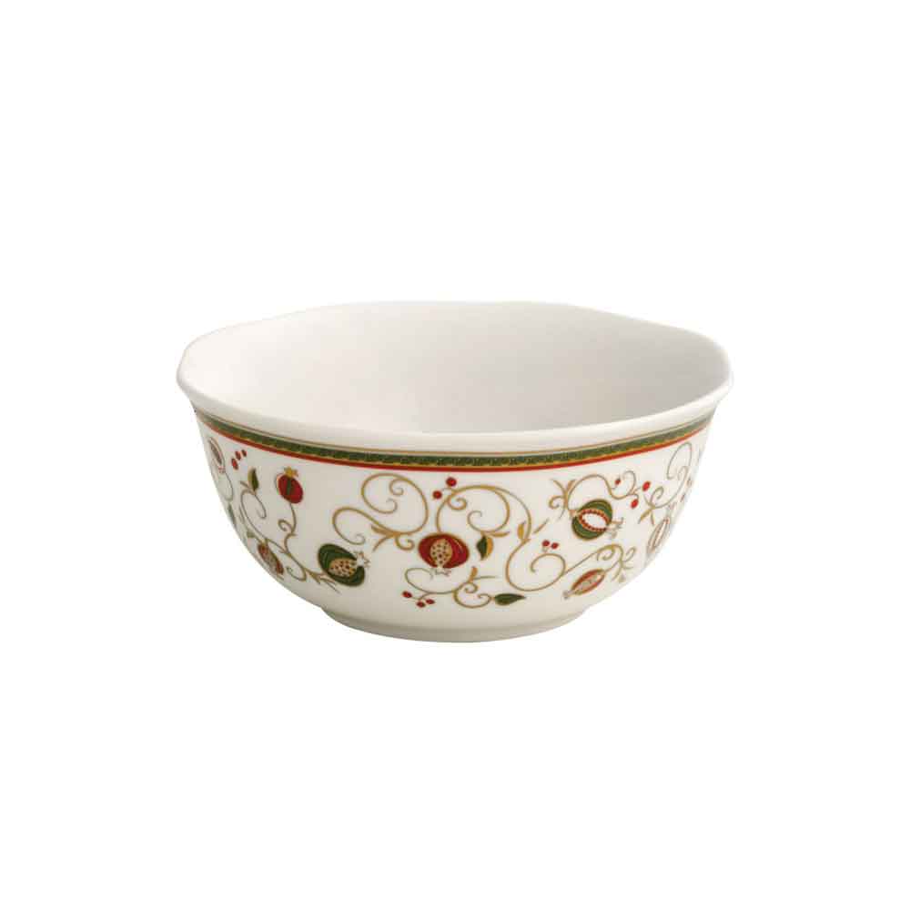 BRANDANI Festa Time Set of 2 Porcelain Christmas Table Bowl