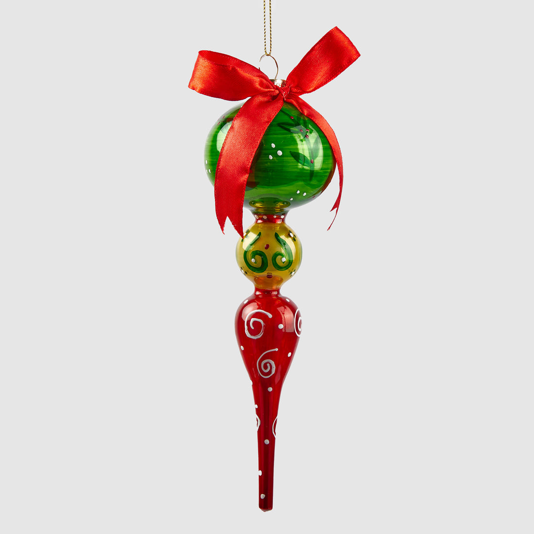 EDG Enzo De Gasperi Pendaglio Fuso per Albero di Natale Marvellous XMAS 20cm Vetro