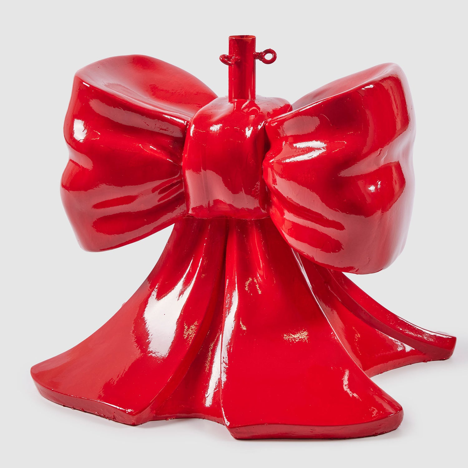 EDG Enzo De Gasperi Base Tronco per Albero di Natale Fiocco 50x50cm Rosso