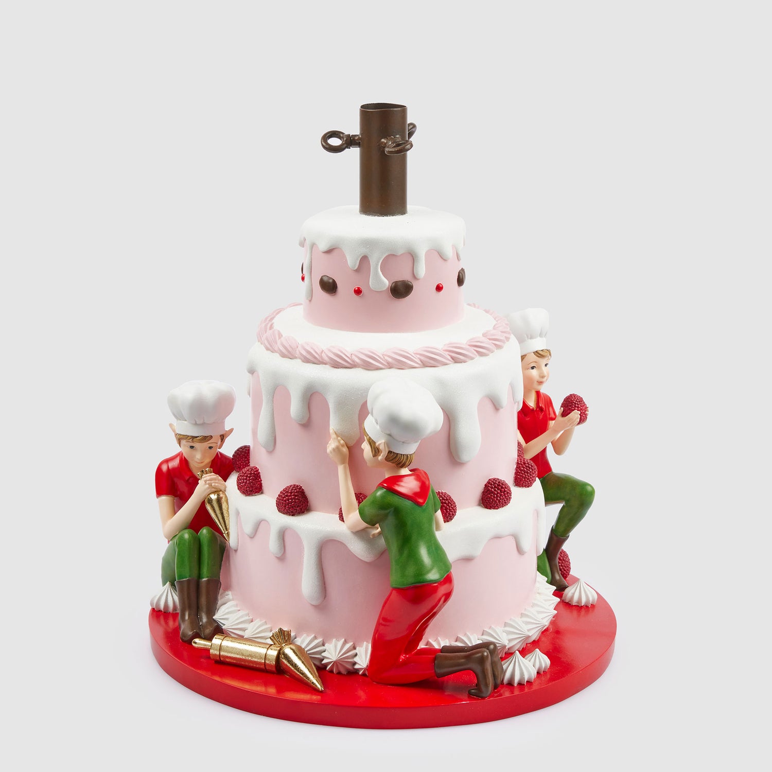 EDG Enzo De Gasperi Base Tronco per Albero di Natale Torta 47x41cm Rosso