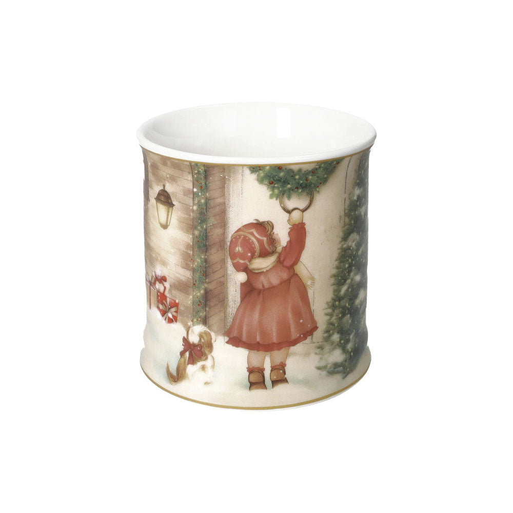 BRANDANI Cuccioli Bambina Tazza Mug 9,5cm Porcellana Tavola di Natale Edizione Limitata