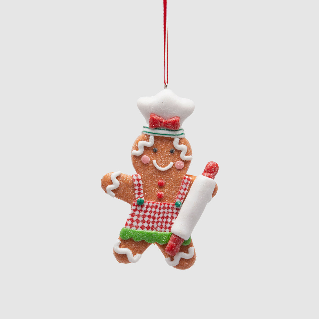 EDG Enzo De Gasperi Pendaglio per Albero di Natale Omino di Marzapane Cuoco 13x9cm