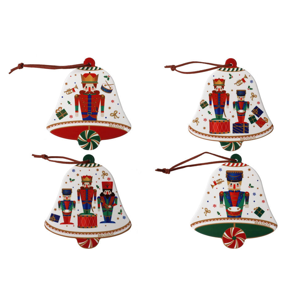 BRANDANI Lo Schiaccianoci Decorazione Sottomoka Set 4 Pezzi 11x12cm Tavola di Natale