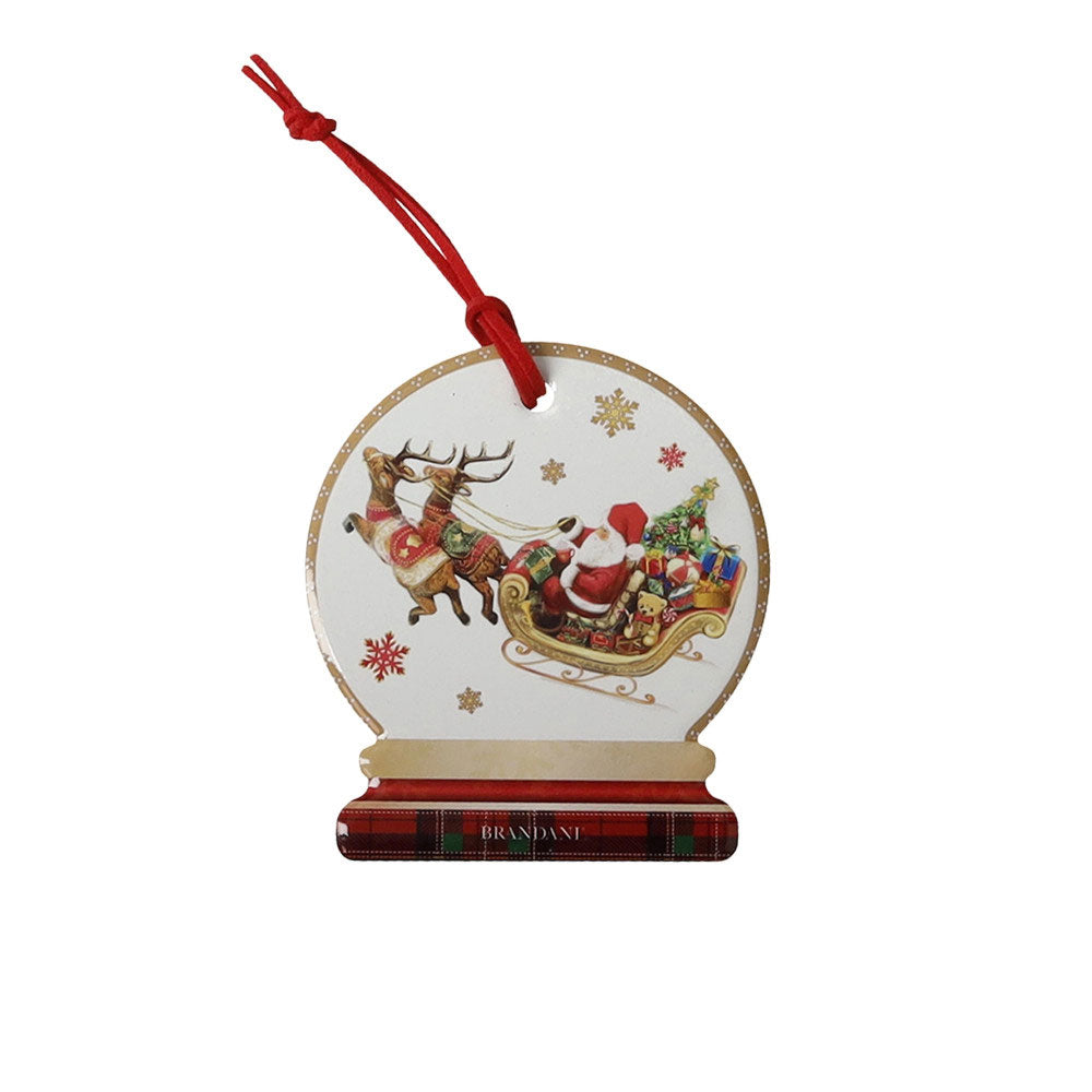 BRANDANI Christmas Decorazione Sottomoka Set 4 Pezzi 9,5x8,5cm Tavola di Natale