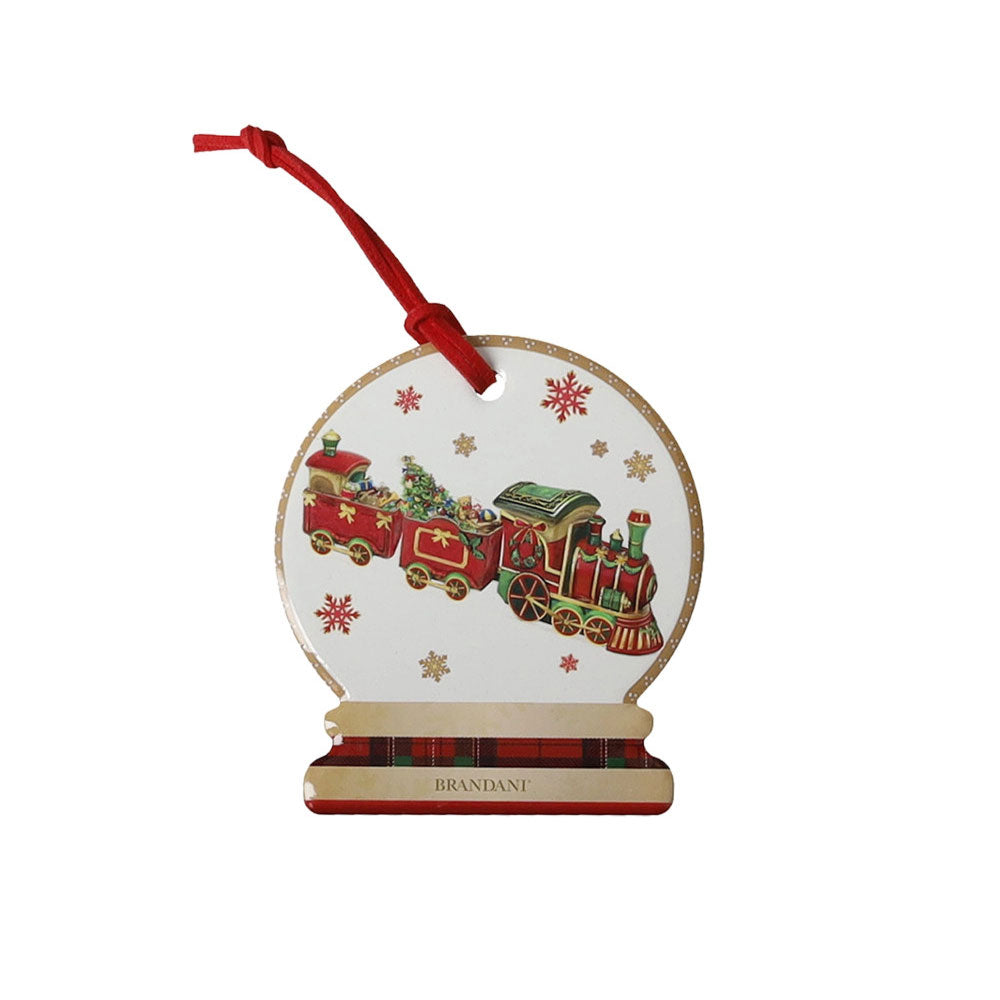 BRANDANI Christmas Decorazione Sottomoka Set 4 Pezzi 9,5x8,5cm Tavola di Natale