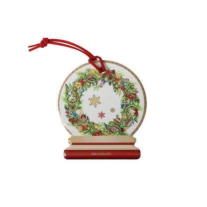 BRANDANI Christmas Decorazione Sottomoka Set 4 Pezzi 9,5x8,5cm Tavola di Natale