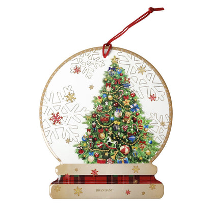 BRANDANI Christmas Decorazione Sottopentola Albero di Natale 20x17,5cm Ceramica e Sughero Tavola di Natale