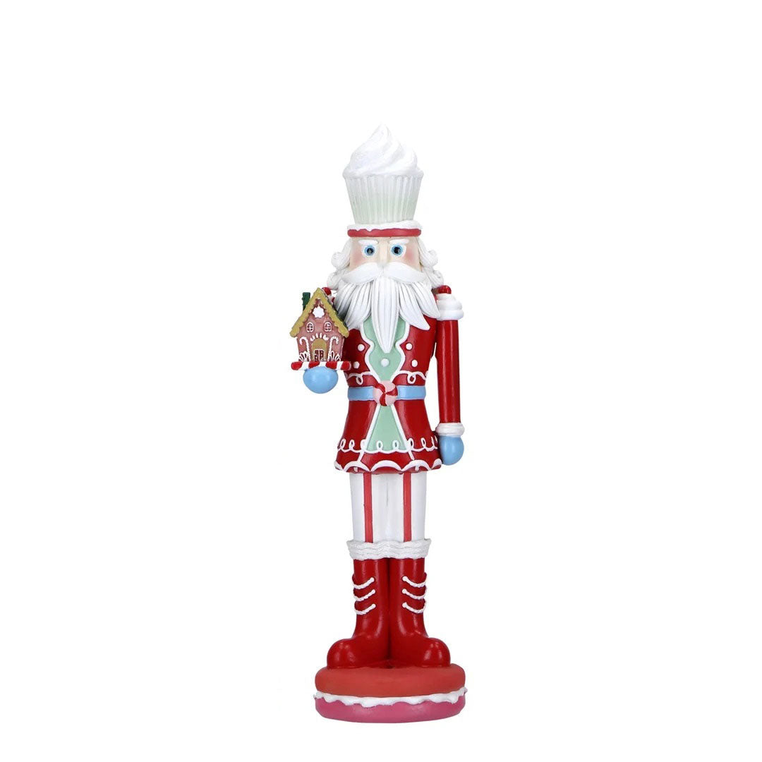 TIMSTOR Schiaccianoci Nutcracker Pan di Zenzero 32cm Poliresina Decorazione Natalizia