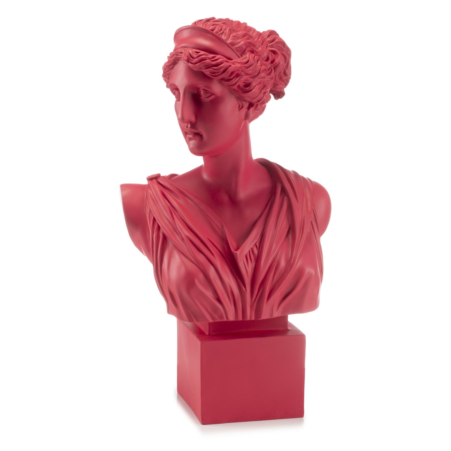 PALAIS ROYAL Busto Scultura Figura Artemide Rosso 50cm Resina