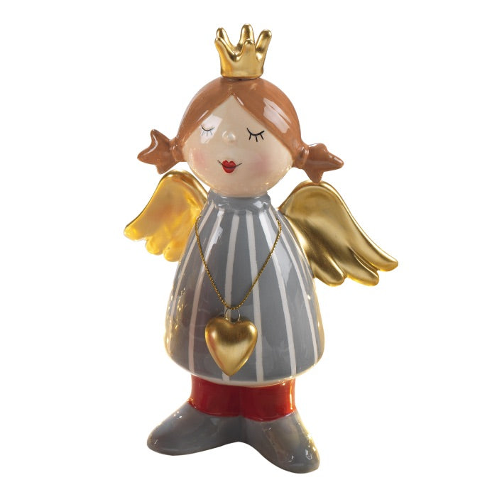 MASCAGNI CASA Angelo di Natale 19,5cm Ceramica Decorazione Natalizia