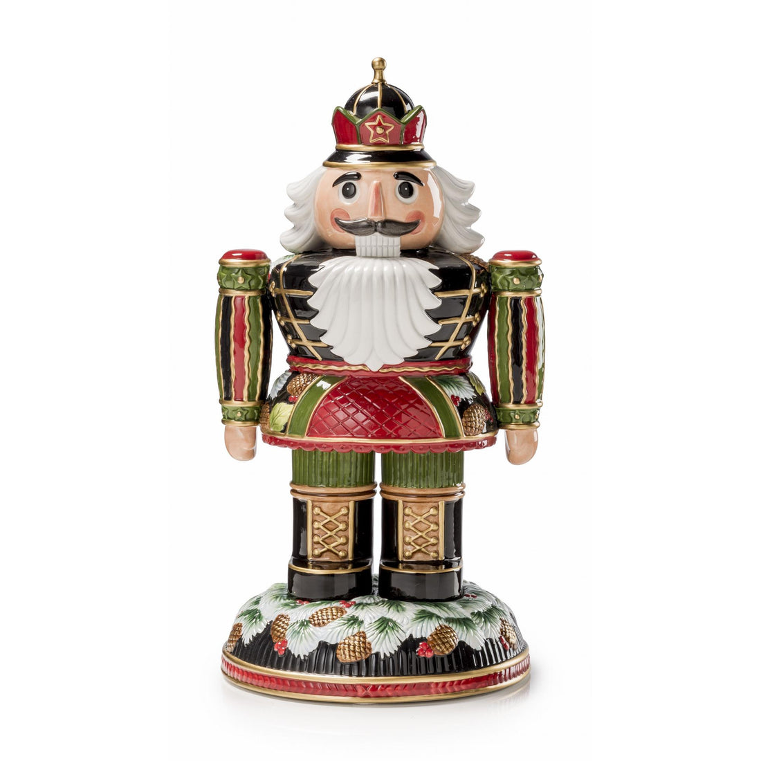 FITZ &amp; FLOYD Schiaccianoci di Natale Nutcracker 37cm Porcellana Decorazione Natalizia