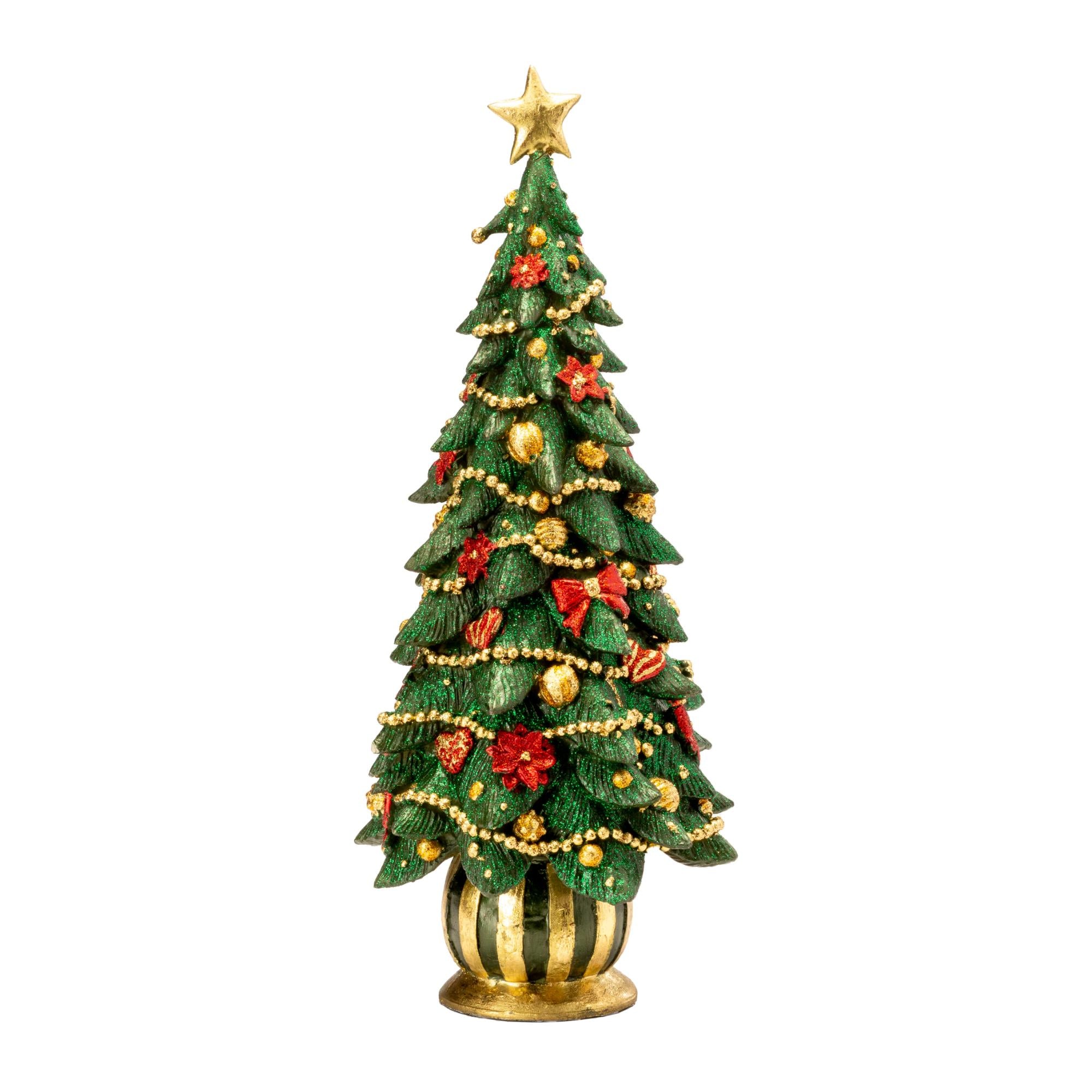 PALAIS ROYAL Abete Albero di Natale 33cm Resina Verde Decorazione Natalizia