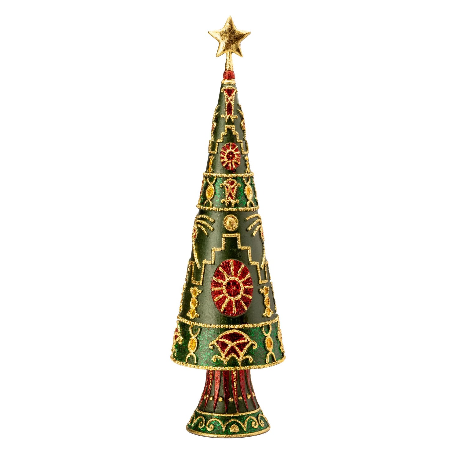 PALAIS ROYAL Abete Albero di Natale 43cm Resina Verde Decorazione Natalizia