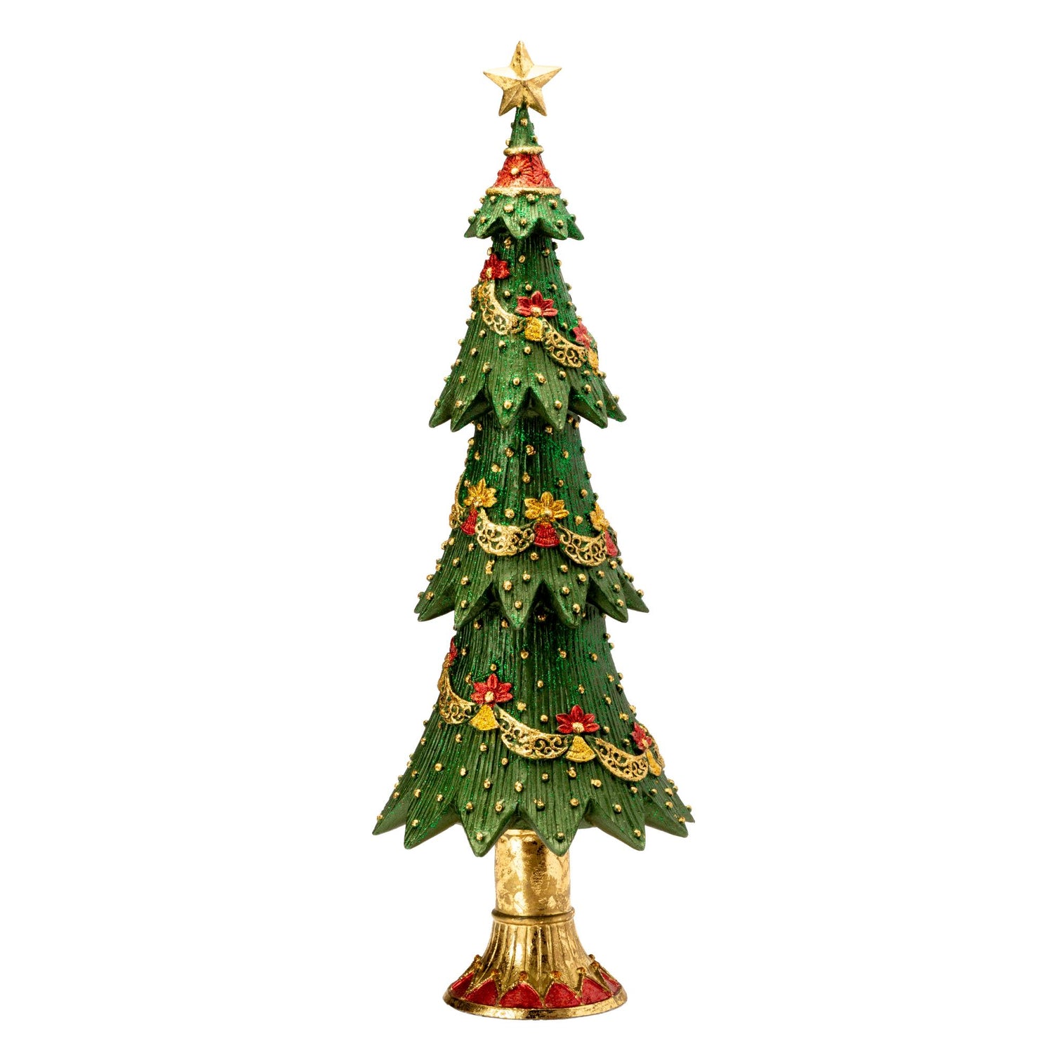 PALAIS ROYAL Abete Albero di Natale 43cm Resina Verde Decorazione Natalizia