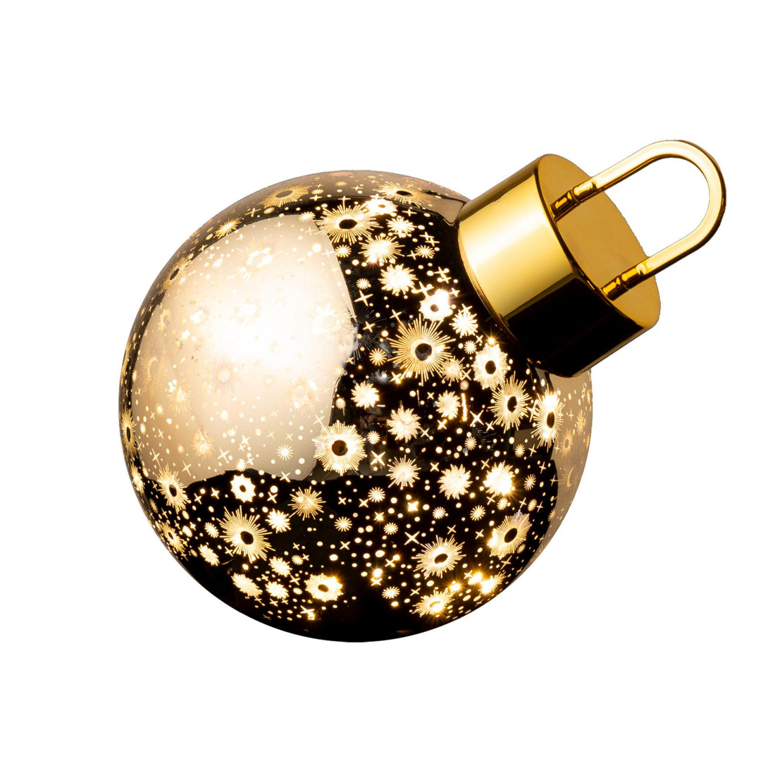 NOEL by Lamart Sfera Natalizia Luminosa con LED 20cm Oro Vetro Decorazione Natalizia