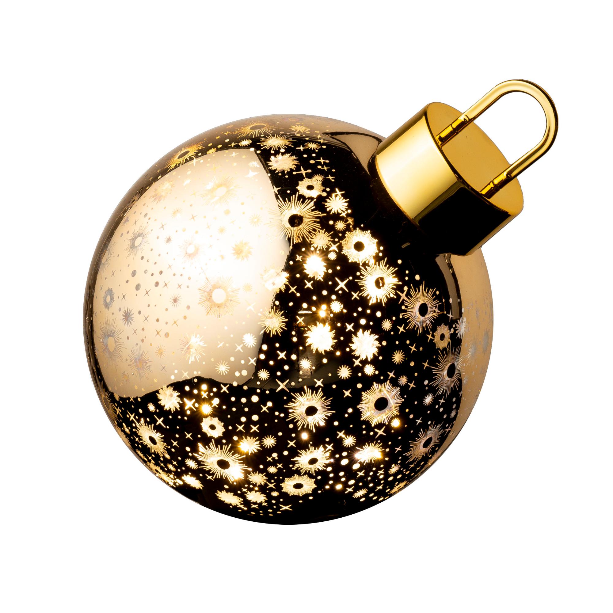 NOEL by Lamart Sfera Natalizia Luminosa con LED 25cm Oro Vetro Decorazione Natalizia