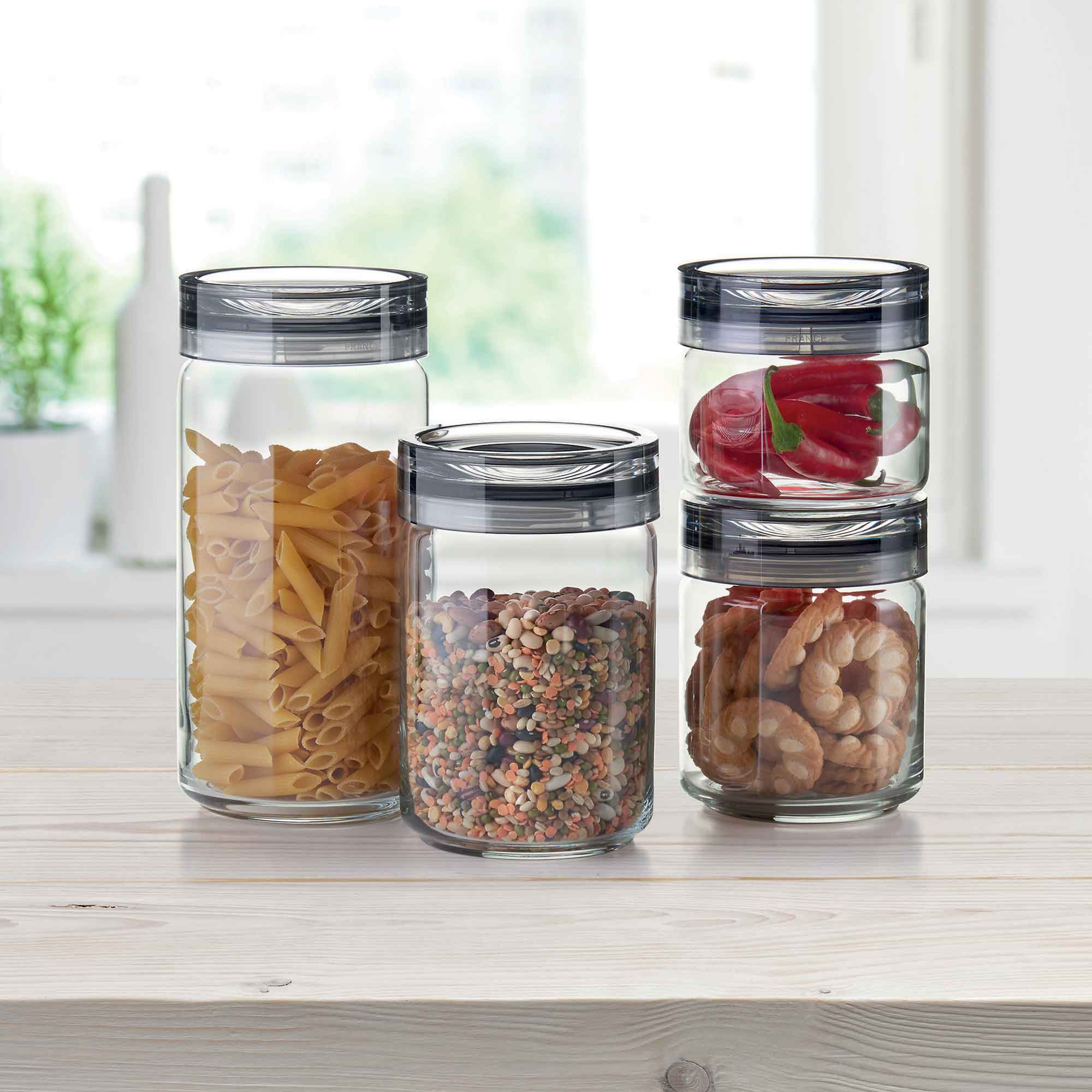 GUZZINI Spice Jar Container 10.5x16.5cm 1L Glass 28551692