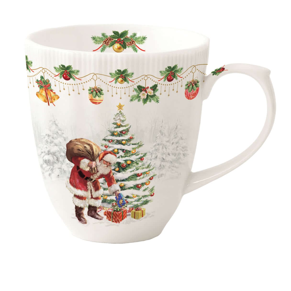 EASY LIFE Nostaligc Christmas Tazza Caffè Mug 370ml Porcellana Tavola di Natale