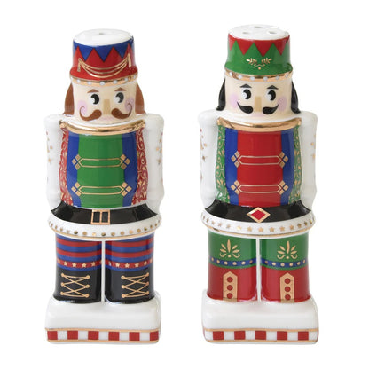 EASY LIFE Nutcracker Set Sale e Pepe 9cm Porcellana Tavola di Natale