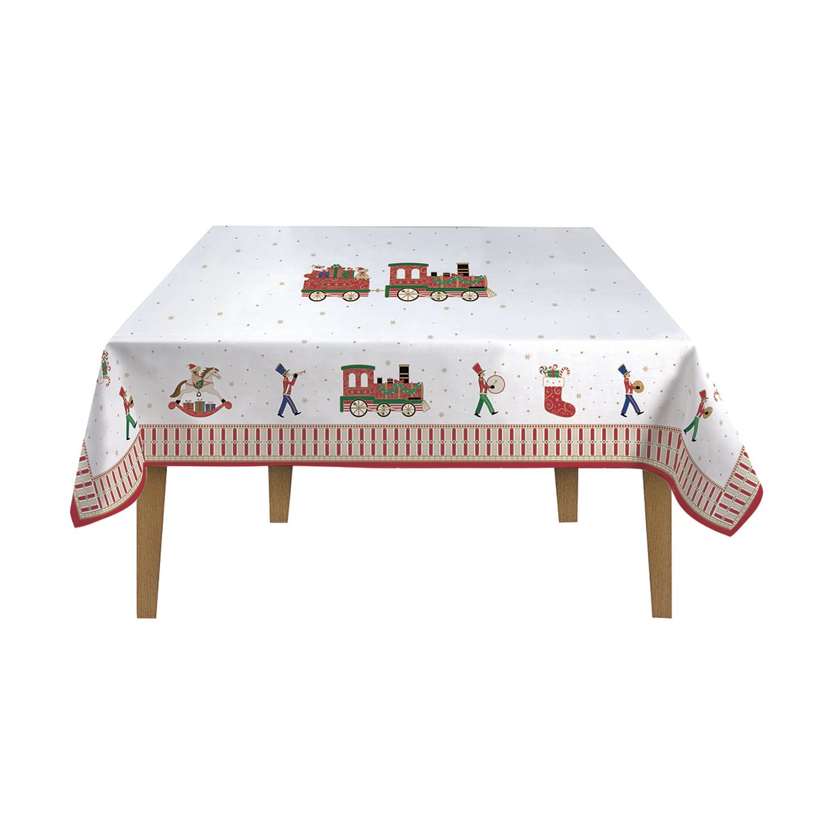 EASY LIFE Polar Express Tovaglia Rettangolare Natalizia 1800x145cm Cotone 100% Tavola di Natale